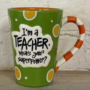 Joanne Sharpe "I'm a Teacher. What's your Superpower?" Mug Burton + Burton 4.5"